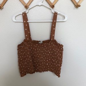 American Eagle smocked tank